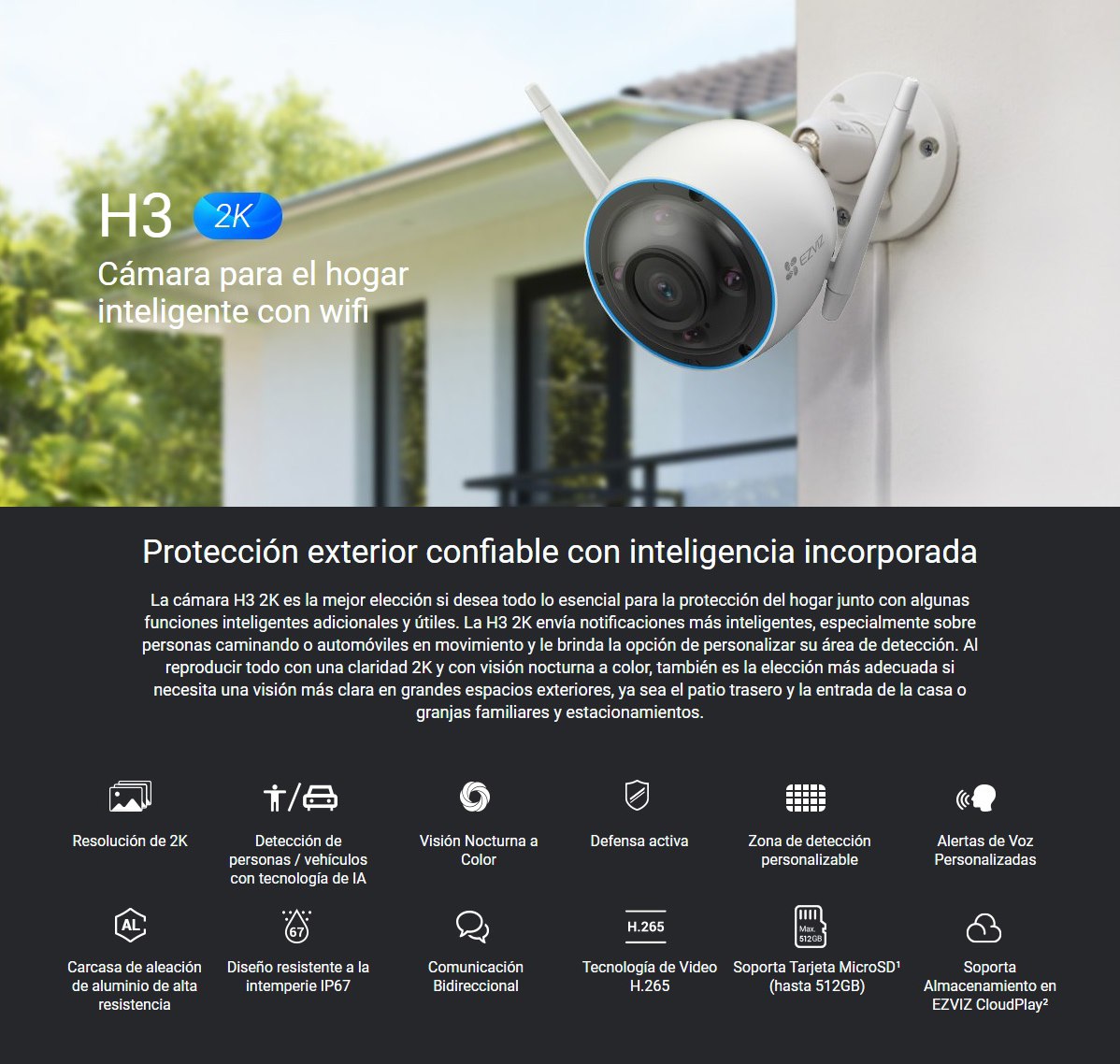 CAMARA EZVIZ H3 2K