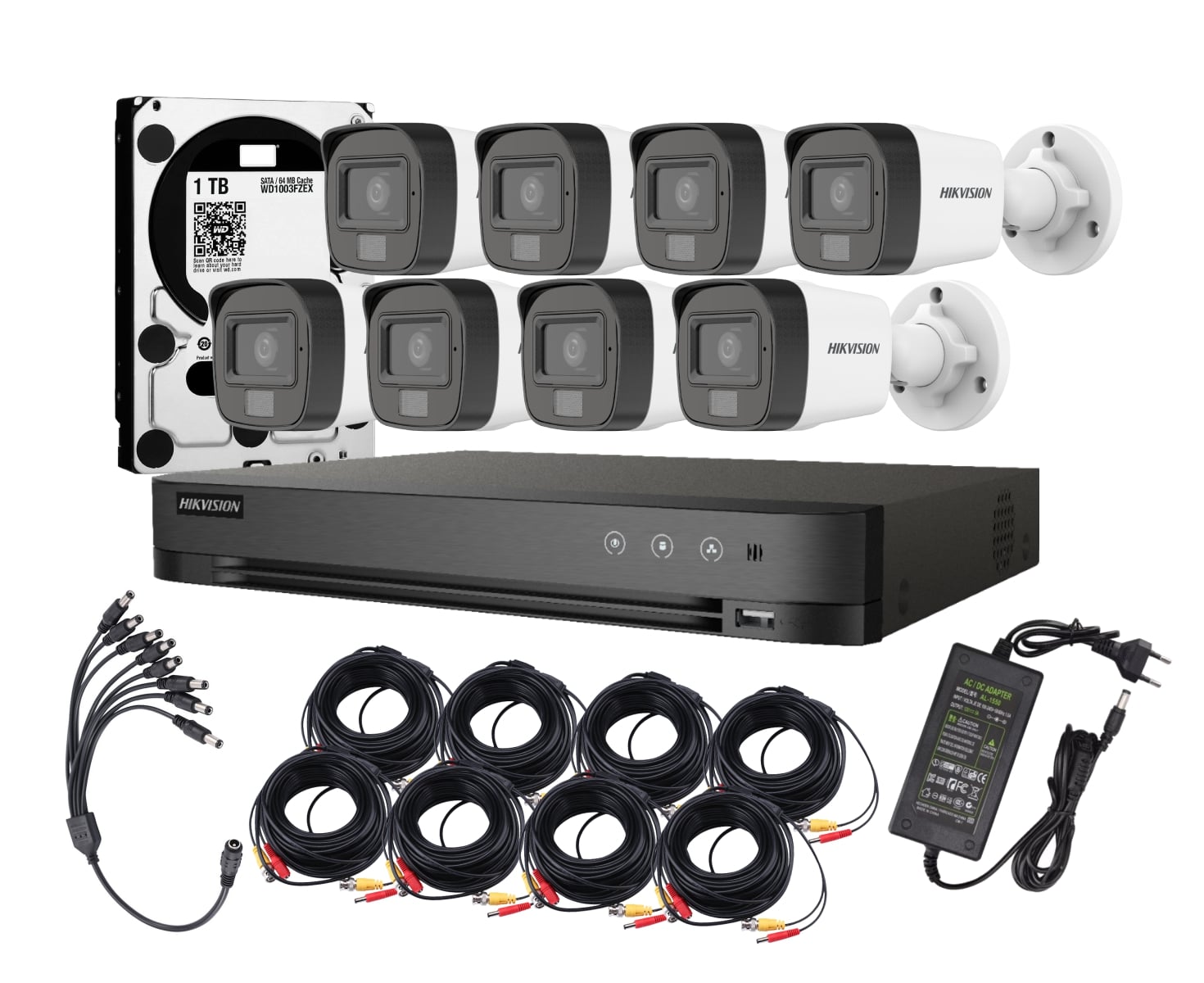 KIT 8 CAMARAS BULLET SMART DUAL 1080P