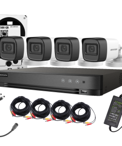 Kit 4 Cámaras Hikvision 1080p 4 Bala 1TB CABLES 4X18M