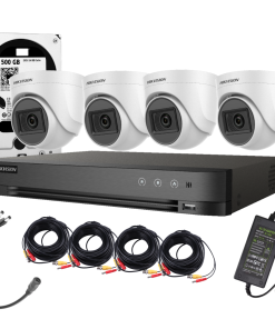Kit 4 Cámaras Hikvision 1080p 4 Domo 1TB CABLES 4X18M