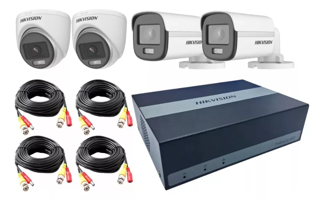 Kit 4 Cámaras Hikivision E04hg2b2t-kitc Colorvu + Audio